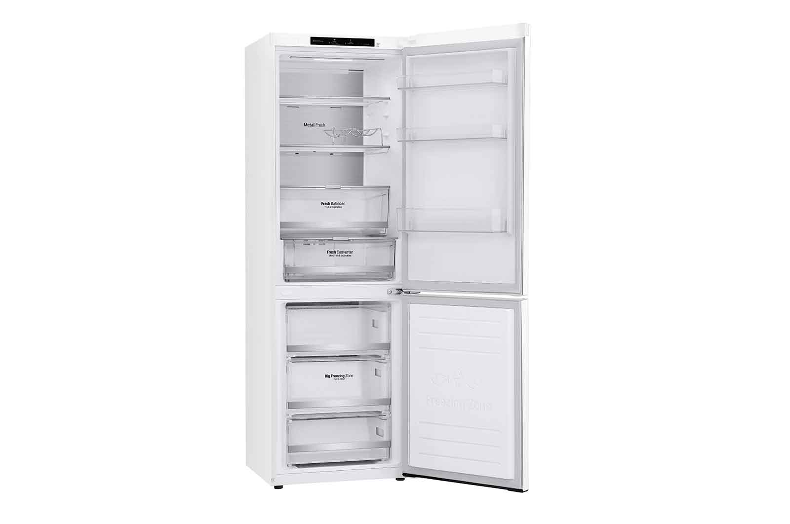 LG ﻿Kombinovaná chladnička LG | D | Smart invertorový kompresor | DoorCooling+™, GBB71SWVGN
