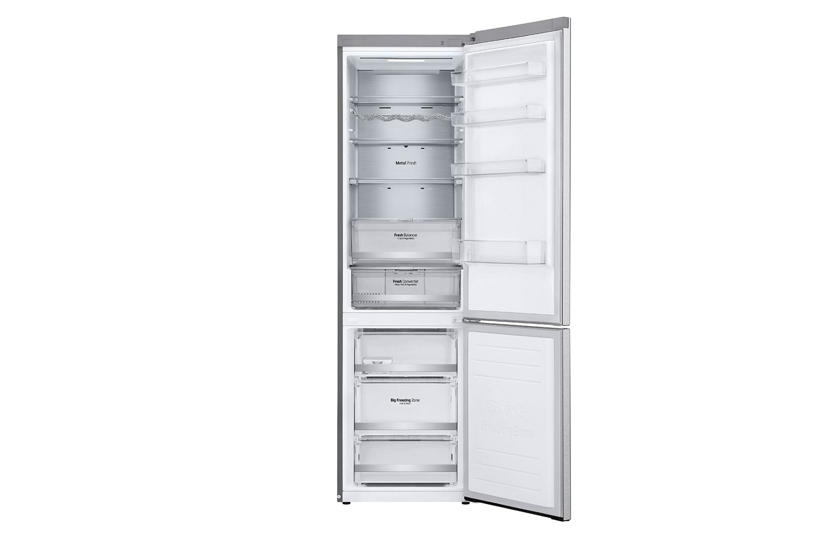LG Kombinovaná chladnička LG | B | 384 l | Lineární kompresor | DoorCooling+™, GBB72MBUBN