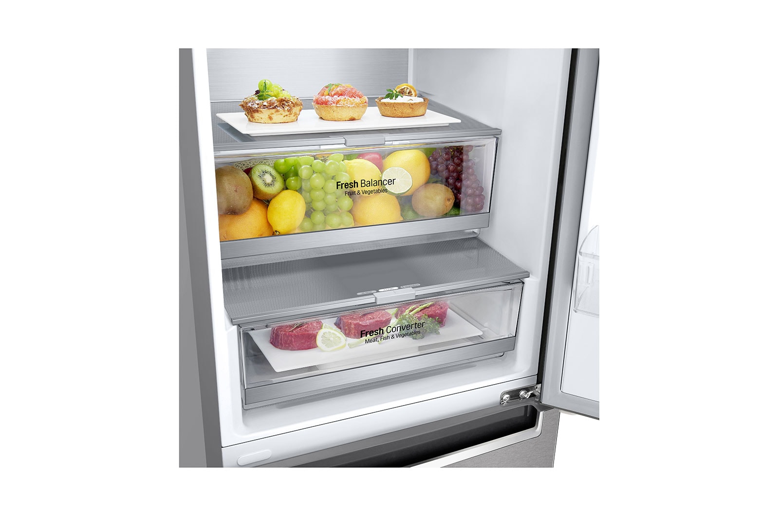 LG Kombinovaná chladnička LG | B | 384 l | Lineární kompresor | DoorCooling+™, GBB72MBUBN
