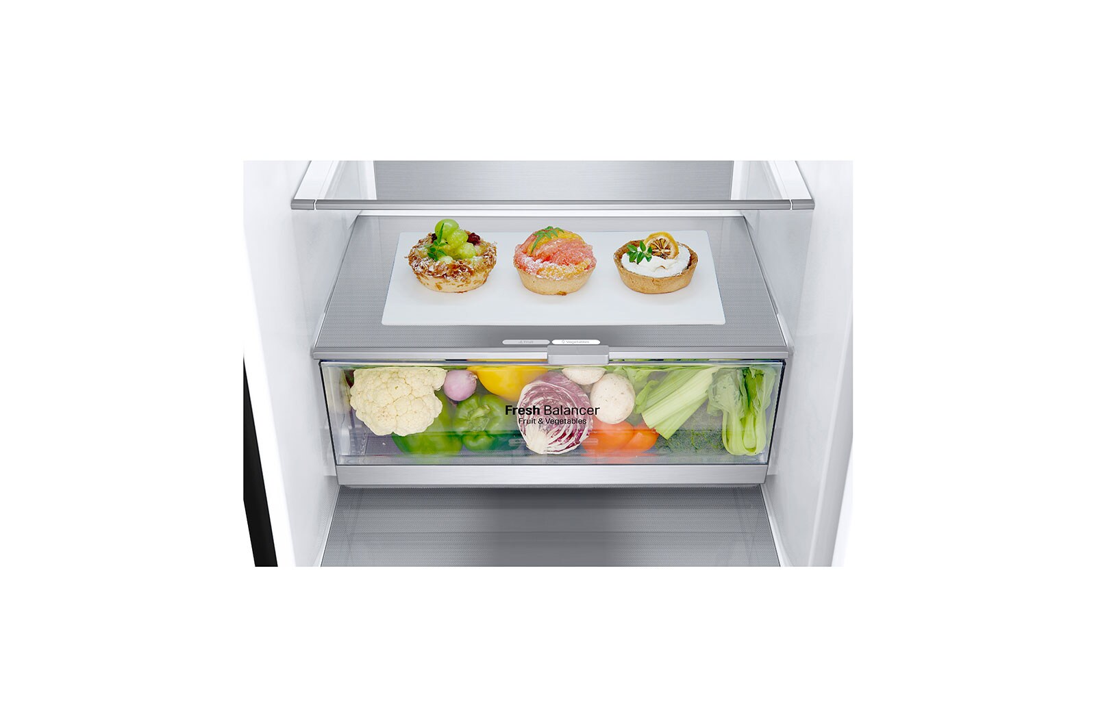 LG ﻿Kombinovaná chladnička | D | Hrubý objem 419 l | 215 kWh/rok | LG Smart invertorový kompresor | Multi-Air Flow™ | WiFi + Smart Diagnosis™ | DoorCooling+™, GBB72MCUGN
