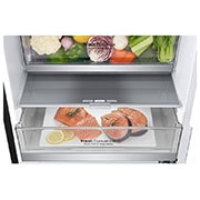 LG ﻿Kombinovaná chladnička | D | Hrubý objem 419 l | 215 kWh/rok | LG Smart invertorový kompresor | Multi-Air Flow™ | WiFi + Smart Diagnosis™ | DoorCooling+™, GBB72MCUGN