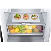 LG ﻿Kombinovaná chladnička | D | Hrubý objem 419 l | 215 kWh/rok | LG Smart invertorový kompresor | Multi-Air Flow™ | WiFi + Smart Diagnosis™ | DoorCooling+™, GBB72MCUGN