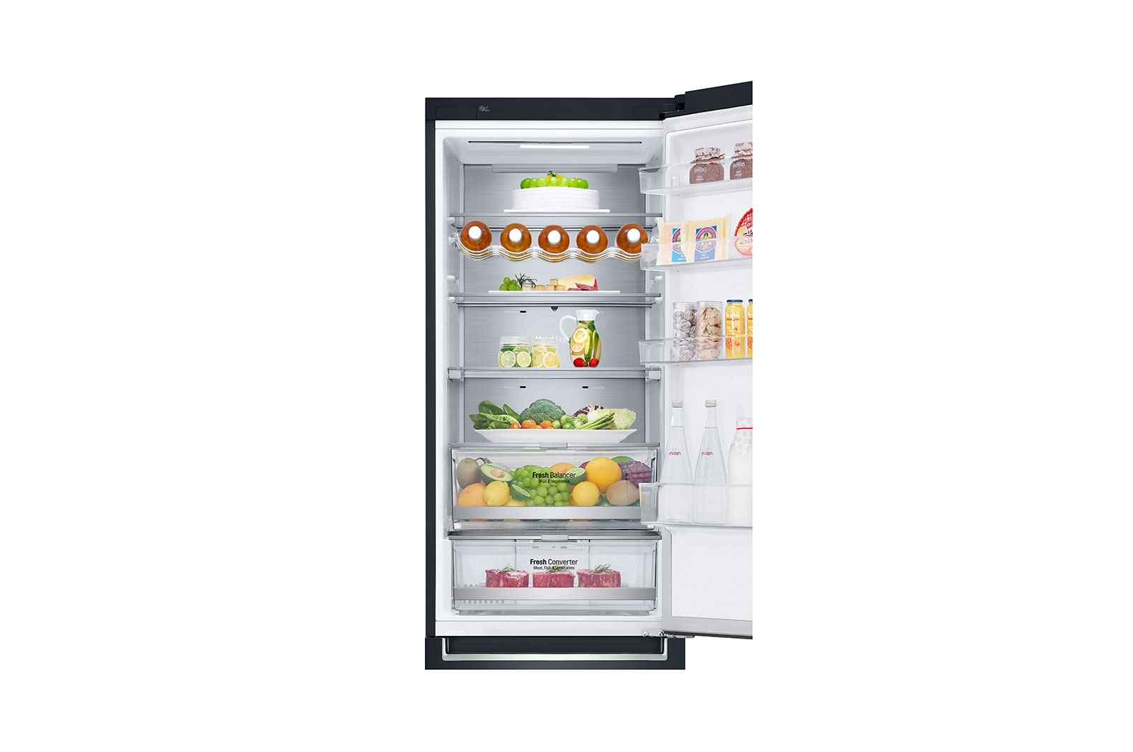 LG ﻿Kombinovaná chladnička | D | Hrubý objem 419 l |215 kWh/rok | LG Lineární invertorový kompresor | Multi-Air Flow™ | WiFi + Smart Diagnosis™ | DoorCooling+™, GBB72MCUFN