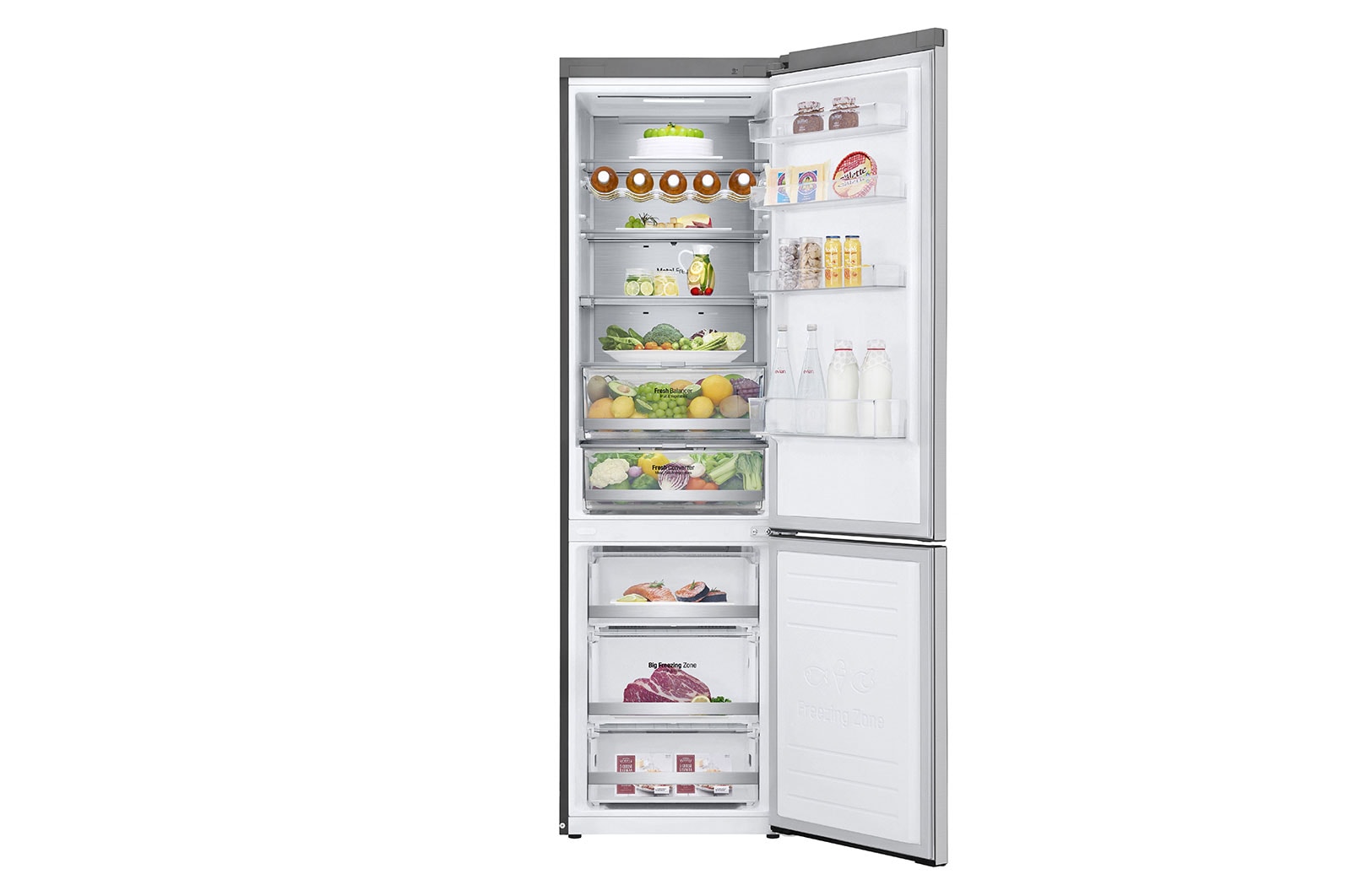 LG Kombinovaná chladnička LG | C | 384 l | Smart invertorový kompresor | DoorCooling+™, GBB72NSUCN1
