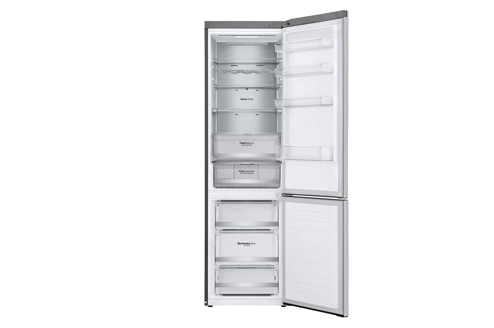LG Kombinovaná chladnička LG | C | 384 l | Smart invertorový kompresor | DoorCooling+™, GBB72NSUCN1