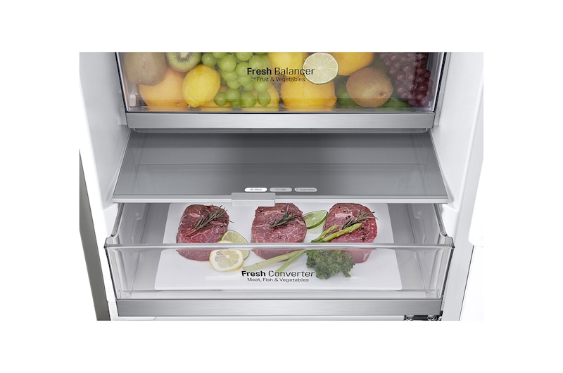 LG Kombinovaná chladnička LG | C | 384 l | Smart invertorový kompresor | DoorCooling+™, GBB72NSVCN1