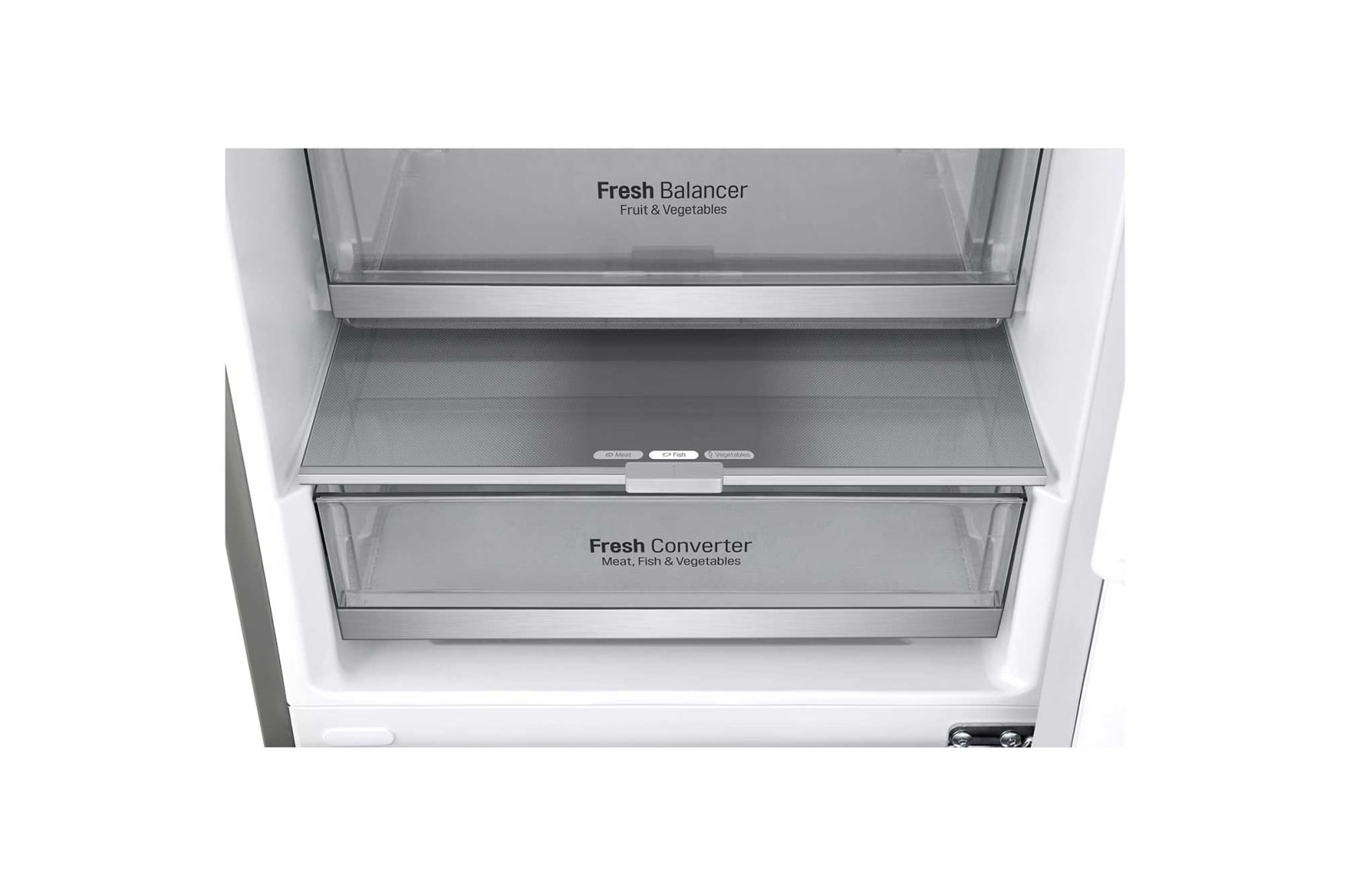LG ﻿Kombinovaná chladnička | C (v rozsahu A až G) | Hrubý objem 419 l | 172 kWh/rok | LG Lineární kompresor | Multi Air Flow | Smart Diagnosis™ | Door cooling | Metal Fresh, GBB72NSVCN