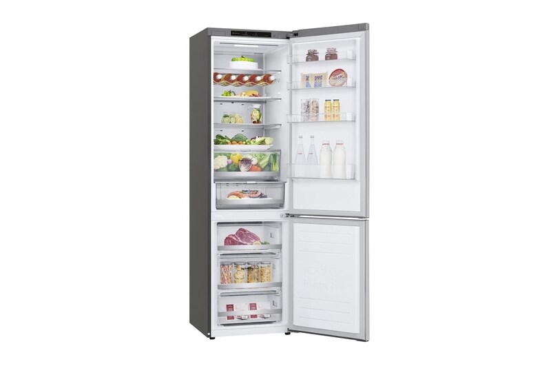 LG ﻿Kombinovaná chladnička | C (v rozsahu A až G) | Hrubý objem 419 l | 172 kWh/rok | LG Lineární kompresor | Multi Air Flow | Smart Diagnosis™ | Door cooling | Metal Fresh, GBB72NSVCN