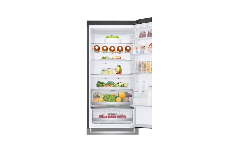 LG Kombinovaná chladnička | D | Hrubý objem 419 l | 215 kWh/rok | LG Lineární invertorový kompresor | LG Total No Frost | DoorCooling+™ | Vnější LED displej | ThinQ™ + WiFi ﻿, GBB72PZDFN