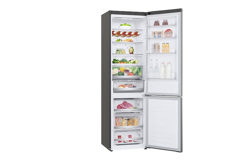 LG Kombinovaná chladnička | D | Hrubý objem 419 l | 215 kWh/rok | LG Lineární invertorový kompresor | LG Total No Frost | DoorCooling+™ | Vnější LED displej | ThinQ™ + WiFi ﻿, GBB72PZDFN