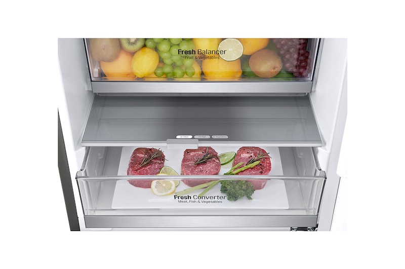 LG Kombinovaná chladnička LG | D | Smart Invertorový kompresor | DoorCooling+™, GBB72PZDGN