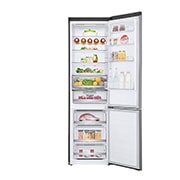 LG E | Hrubý objem 419 l | 288 kWh/rok | LG Lineární invertorový kompresor | LG Total No Frost | DoorCooling+™ | Vnější LED displej | ThinQ™ + WiFi, GBB72PZDZN