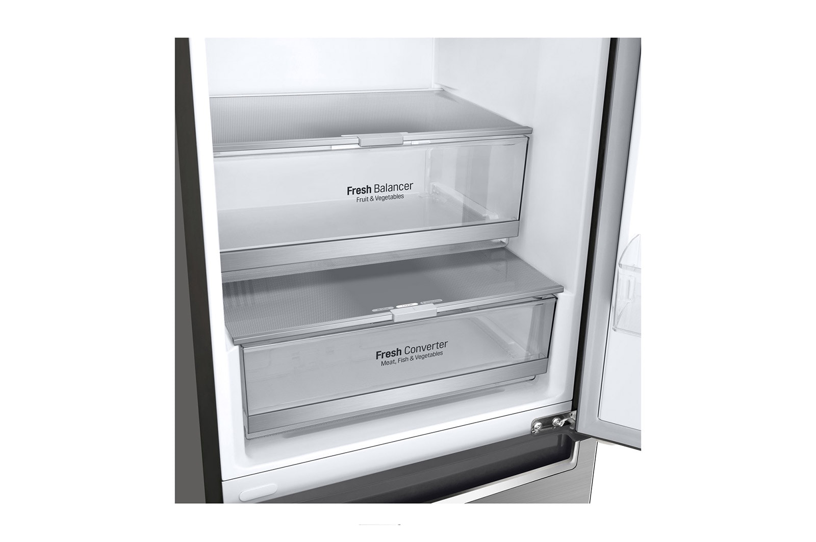 LG Kombinovaná chladnička | D | Hrubý objem 419 l | 215 kWh/rok | LG Lineární invertorový kompresor | LG Total No Frost | DoorCooling+™ | Vnitřní LED displej | Smart Diagnosis™ ﻿, GBB72PZEFN