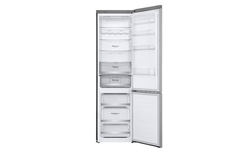 LG ﻿Kombinovaná chladnička | D | Hrubý objem 419 l | 215 kWh/rok | LG Lineární invertorový kompresor | LG Total No Frost | DoorCooling+™ | Vnější LED displej | ThinQ™ + WiFi, GBB72SADFN