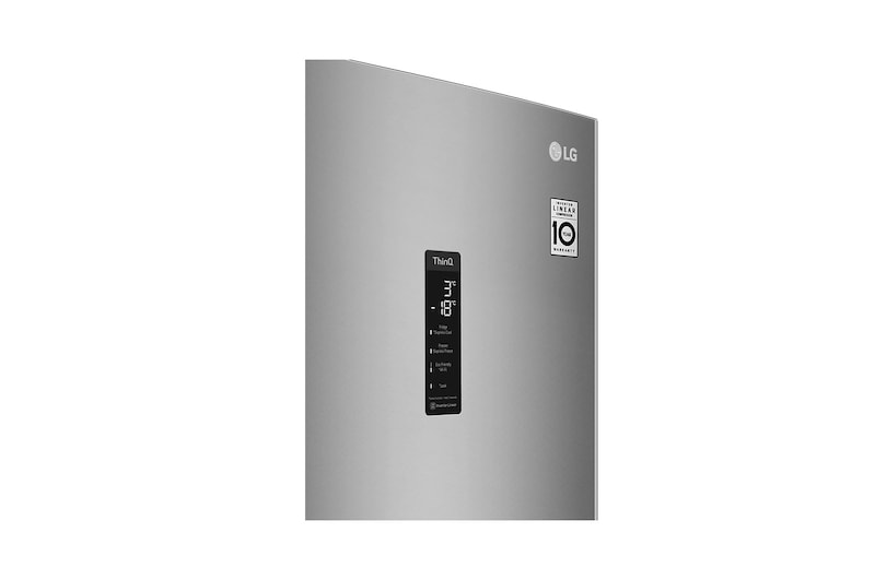 LG ﻿Kombinovaná chladnička | D | Hrubý objem 419 l | 215 kWh/rok | LG Lineární invertorový kompresor | LG Total No Frost | DoorCooling+™ | Vnější LED displej | ThinQ™ + WiFi, GBB72SADFN