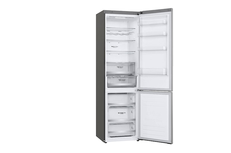 LG ﻿Kombinovaná chladnička | D | Hrubý objem 419 l | 215 kWh/rok | LG Lineární invertorový kompresor | LG Total No Frost | DoorCooling+™ | Vnější LED displej | ThinQ™ + WiFi, GBB72SADFN