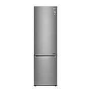 Čelní pohled na Kombinovaná chladnička | D | Hrubý objem 419 l | 215 kWh/rok | LG Lineární invertorový kompresor | LG Total No Frost | DoorCooling&#43;™ | Vnitřní LED displej | Smart Diagnosis™ GBB72SAEFN
