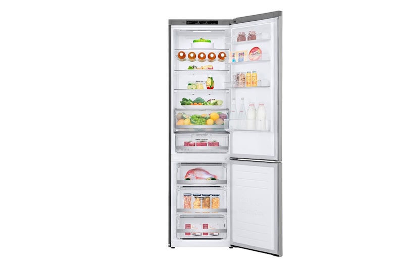 LG Kombinovaná chladnička | D | Hrubý objem 419 l | 215 kWh/rok | LG Lineární invertorový kompresor | LG Total No Frost | DoorCooling+™ | Vnitřní LED displej | Smart Diagnosis™, GBB72SAEFN
