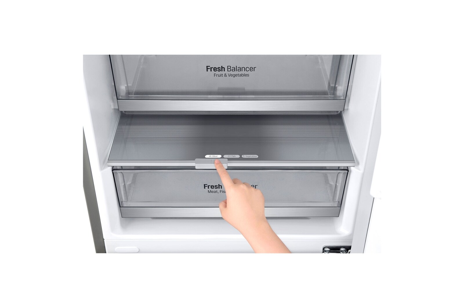 LG Kombinovaná chladnička | D | Hrubý objem 419 l | 215 kWh/rok | LG Lineární invertorový kompresor | LG Total No Frost | DoorCooling+™ | Vnitřní LED displej | Smart Diagnosis™, GBB72SAEFN