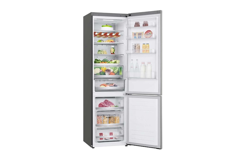 LG ﻿Kombinovaná chladnička | C (v rozsahu A až G) | Hrubý objem 419 l | 172 kWh/rok | LG Lineární kompresor | Multi Air Flow | LG ThinQ + WiFi | Door cooling | Metal Fresh, GBB72SAUCN