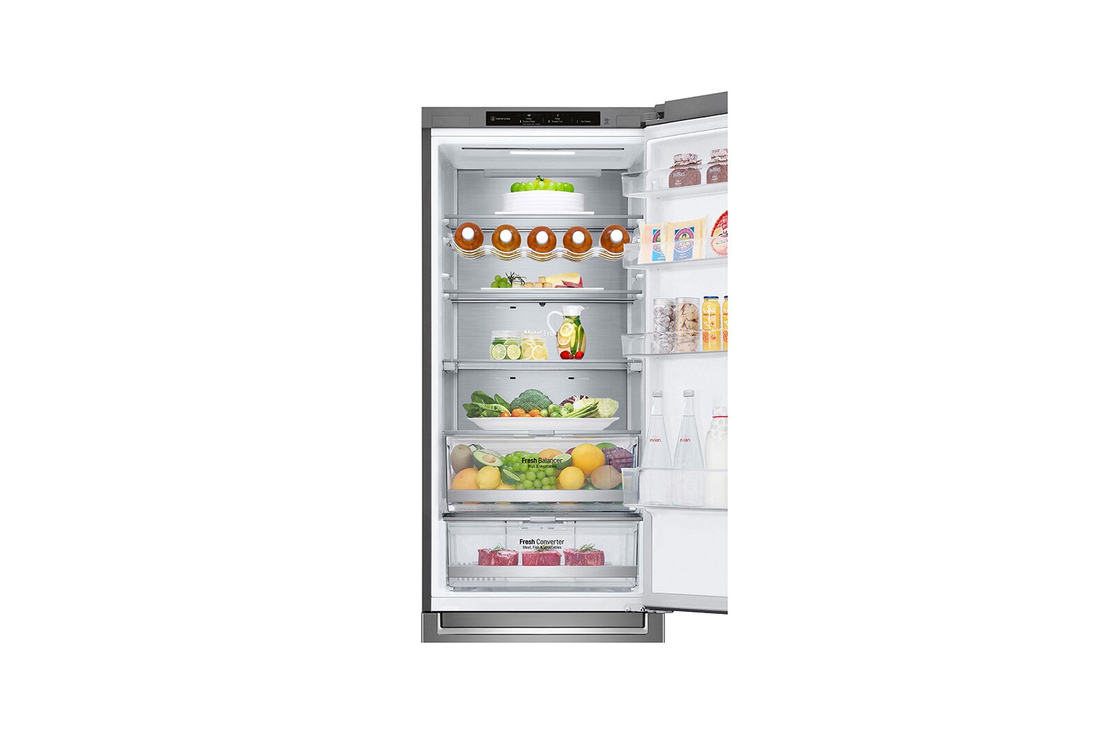 LG ﻿Kombinovaná chladnička | C (v rozsahu A až G) | Hrubý objem 419 l | 172 kWh/rok | LG Lineární kompresor | Multi Air Flow | Smart Diagnosis™ | Door cooling, GBB72SAVCN