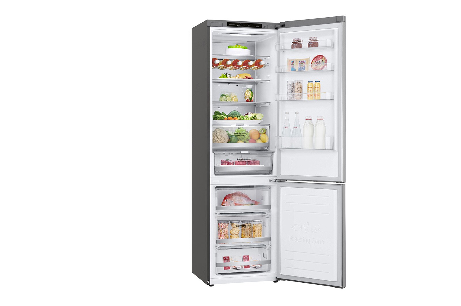 LG ﻿Kombinovaná chladnička | C (v rozsahu A až G) | Hrubý objem 419 l | 172 kWh/rok | LG Lineární kompresor | Multi Air Flow | Smart Diagnosis™ | Door cooling, GBB72SAVCN