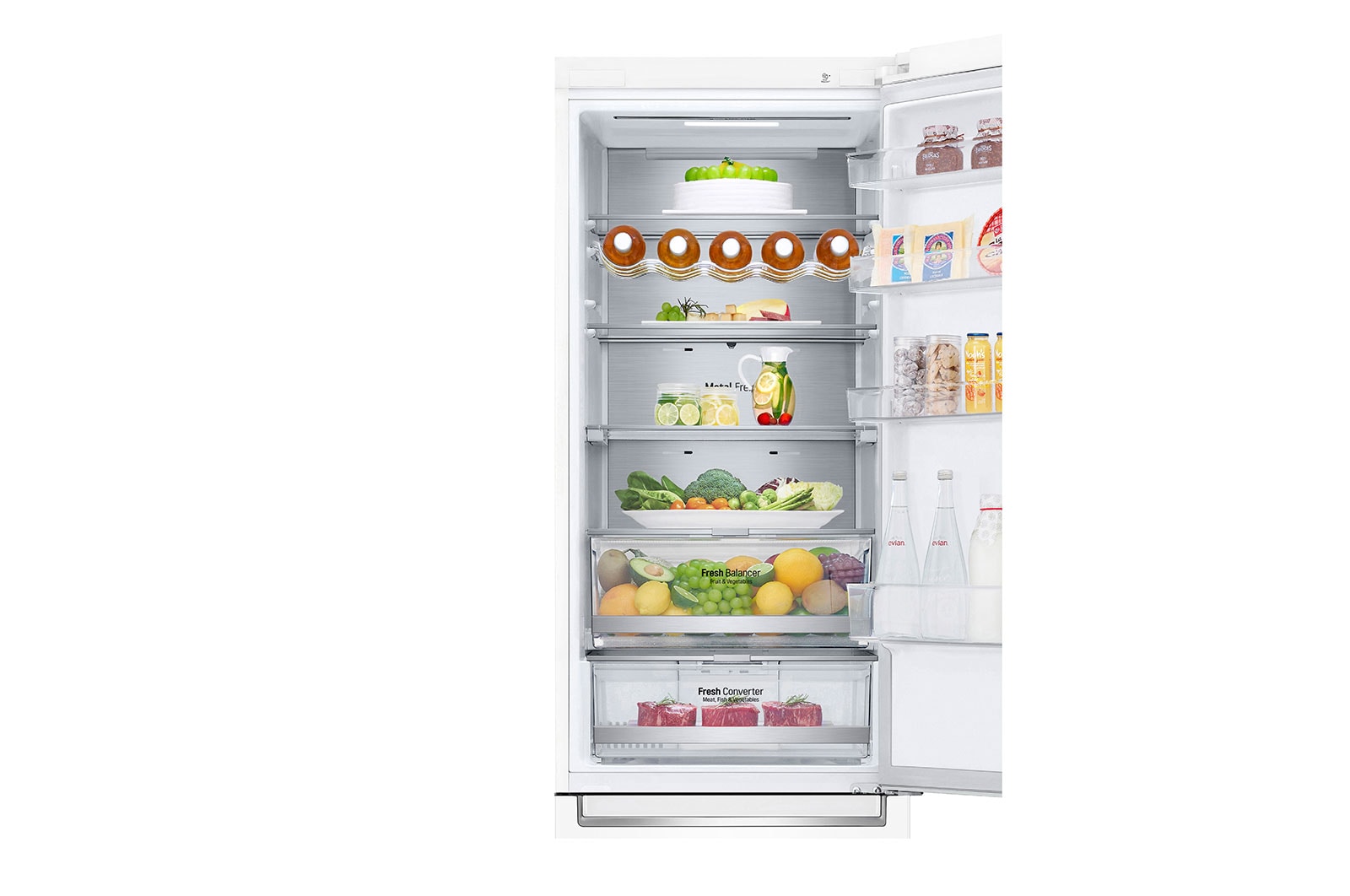 LG Kombinovaná chladnička LG | C | 384 l | Smart invertorový kompresor |DoorCooling+™|Bílá, GBB72SWUCN1