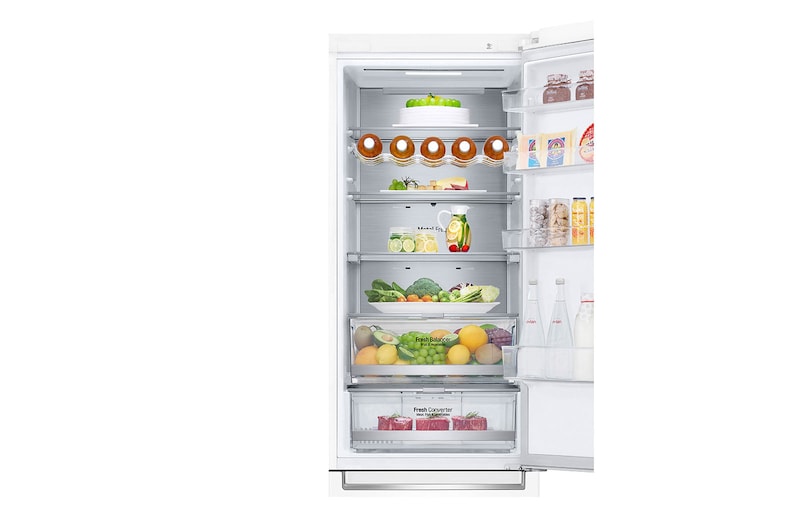 LG Kombinovaná chladnička LG | C | 384 l | Smart invertorový kompresor |DoorCooling+™|Bílá, GBB72SWUCN1