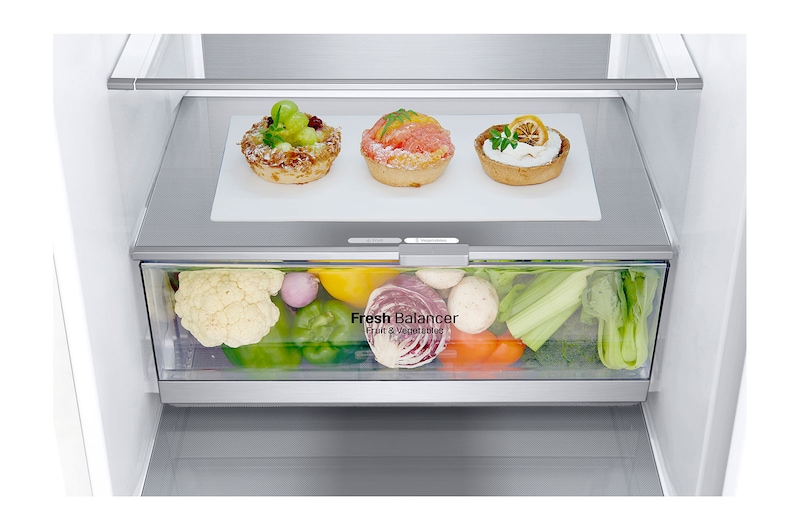 LG ﻿Kombinovaná chladnička LG | C | Smart Invertorový kompresor | DoorCooling+™, GBB72SWVCN1