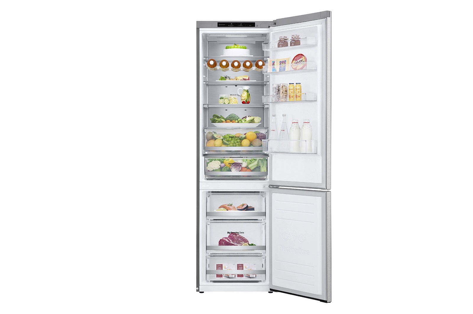 LG Kombinovaná chladnička LG | A-20% | Smart Invertorový kompresor| DoorCooling+™, GBB92MBB3P