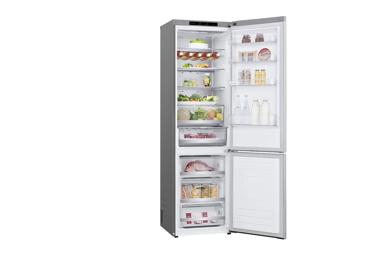 LG Kombinovaná chladnička LG | A-20% | Smart Invertorový kompresor| DoorCooling+™, GBB92MBB3P