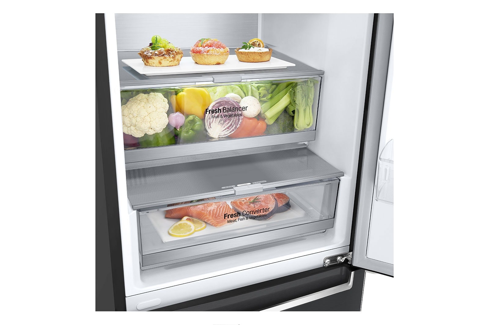LG ﻿Kombinovaná chladnička LG | A | 99 kWh/rok | Lineární kompresor | DoorCooling+™, GBB92MCB1P