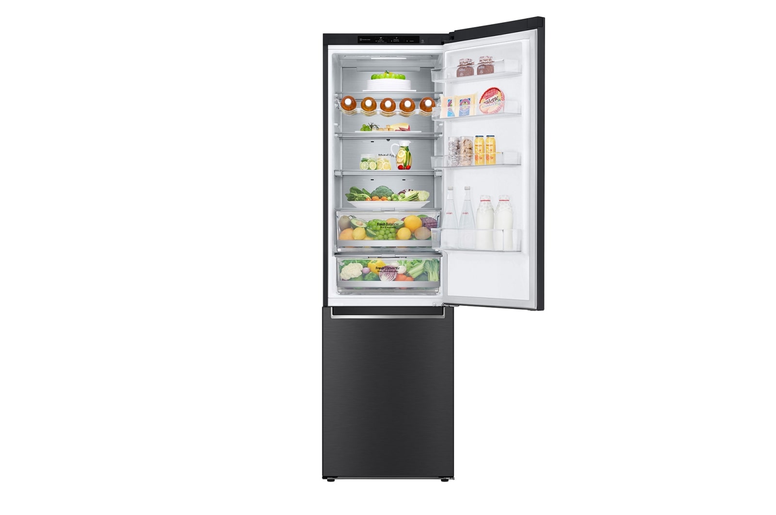 top door open with food stored