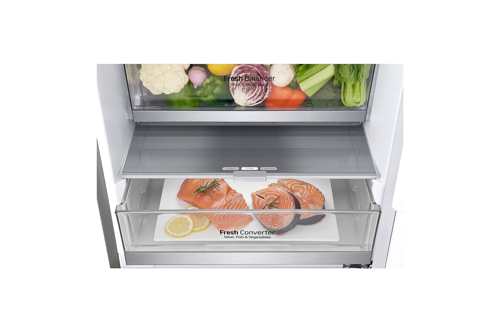 LG ﻿Kombinovaná chladnička | C (v rozsahu A až G) | Hrubý objem 419 l | 172 kWh/rok | LG Lineární kompresor | Multi Air Flow | LG ThinQ + WiFi | Door cooling, GBB92STACP