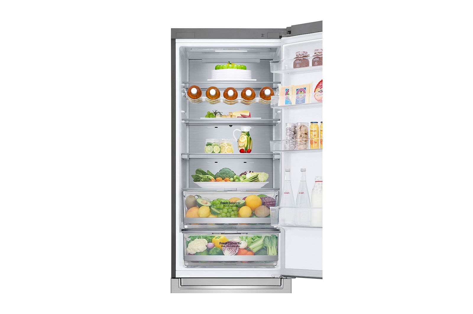 LG ﻿Kombinovaná chladnička | C (v rozsahu A až G) | Hrubý objem 419 l | 172 kWh/rok | LG Lineární kompresor | Multi Air Flow | LG ThinQ + WiFi | Door cooling, GBB92STACP