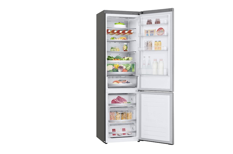 LG ﻿Kombinovaná chladnička | C (v rozsahu A až G) | Hrubý objem 419 l | 172 kWh/rok | LG Lineární kompresor | Multi Air Flow | LG ThinQ + WiFi | Door cooling, GBB92STACP