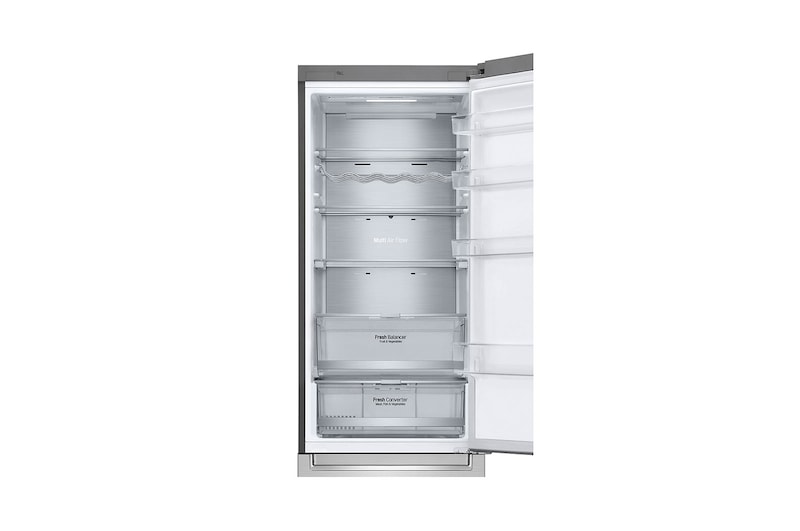 LG C (v rozsahu A až G) | Hrubý objem 419 l | 154 kWh/rok | LG Lineární invertorový kompresor | LG Total No Frost | DoorCooling+™ | Vnější LCD displej | ThinQ™ + WiFi, GBB92STAQP