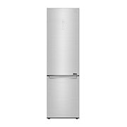 Čelní pohled na Kombinovaná chladnička | D | Hrubý objem 419 l | 200 kWh/rok | LG Lineární invertorový kompresor | LG Total No Frost | DoorCooling&#43;™ | Vnější LCD displej | ThinQ™ &#43; WiFi &#xfeff; GBB92STAXP