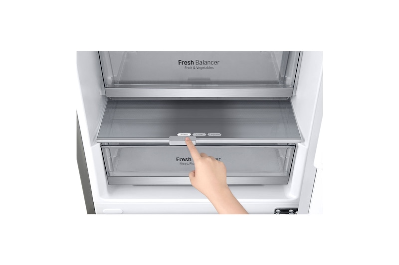 LG ﻿Kombinovaná chladnička | A | Hrubý objem 419 l | 110 kWh/rok | LG Lineární invertorový kompresor | LG Total No Frost | DoorCooling+™ | Vnitřní LED displej | Smart Diagnosis™, GBB92STBAP