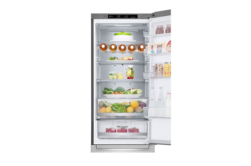 LG ﻿Kombinovaná chladnička | A | Hrubý objem 419 l | 110 kWh/rok | LG Lineární invertorový kompresor | LG Total No Frost | DoorCooling+™ | Vnitřní LED displej | Smart Diagnosis™, GBB92STBAP