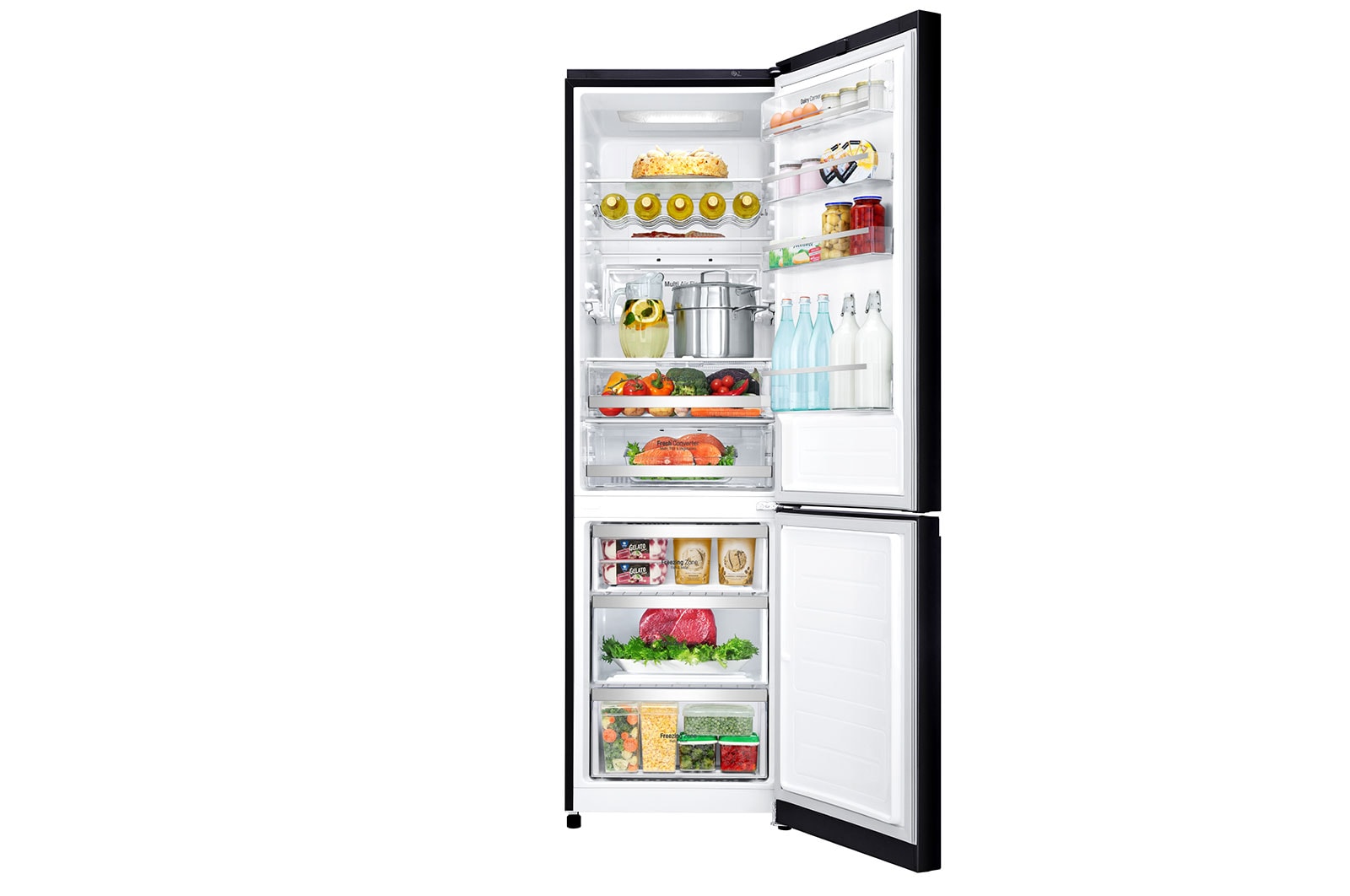 LG BALÍČEK BLACK | Pračka F4WV909P2TE + Sušička RC91V9EV2Q + Výsuvný mezikus + Chladnička GBB940BMQZT , BLACK4