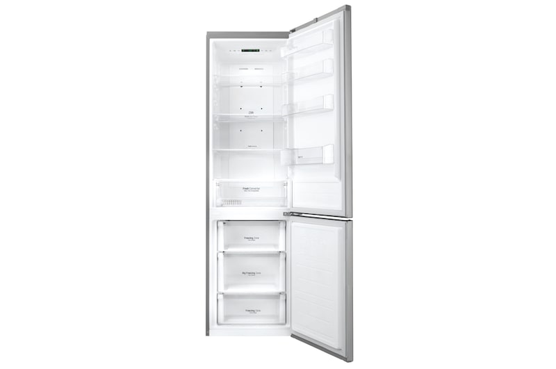 LG Hrubý objem 375 l | 178 kWh/rok | LG Lineární invertorový kompresor | LG Total No Frost | Multi-Air Flow™ | NatureFRESH | Vnitřní LED displej | Smart Diagnosis™, GBP20DSCFS