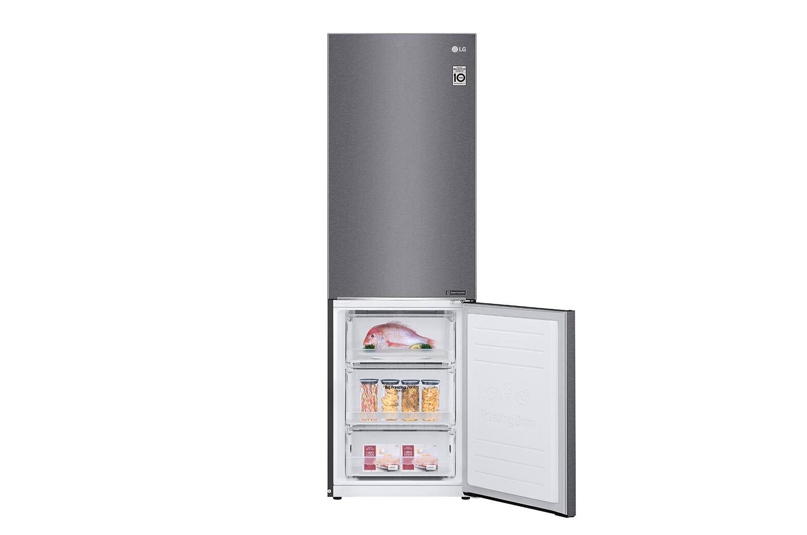 LG Kombinovaná chladnička LG | D | 344 l | Smart invertorový kompresor | DoorCooling+™, GBP31DSLZN
