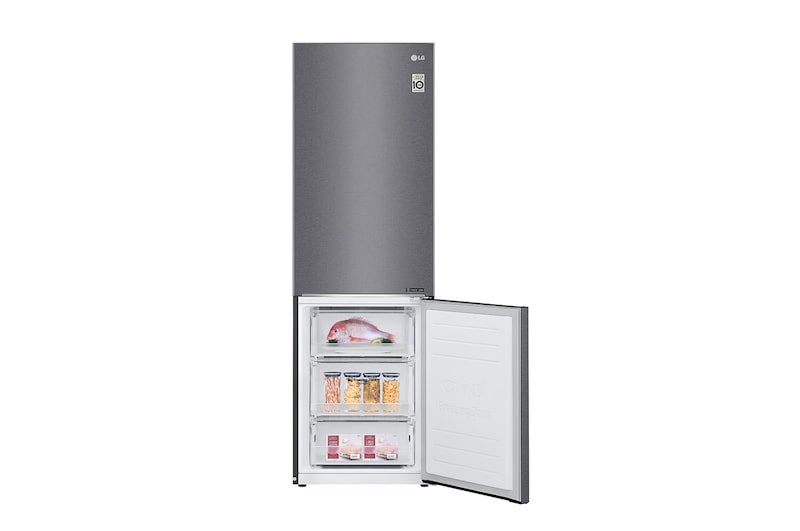 LG Kombinovaná chladnička | D | Hrubý objem 373 l | 214 kWh/rok | LG Lineární invertorový kompresor | LG Total No Frost | DoorCooling+™ | Vnitřní LED displej | Smart Diagnosis™ ﻿, GBP61DSPFN