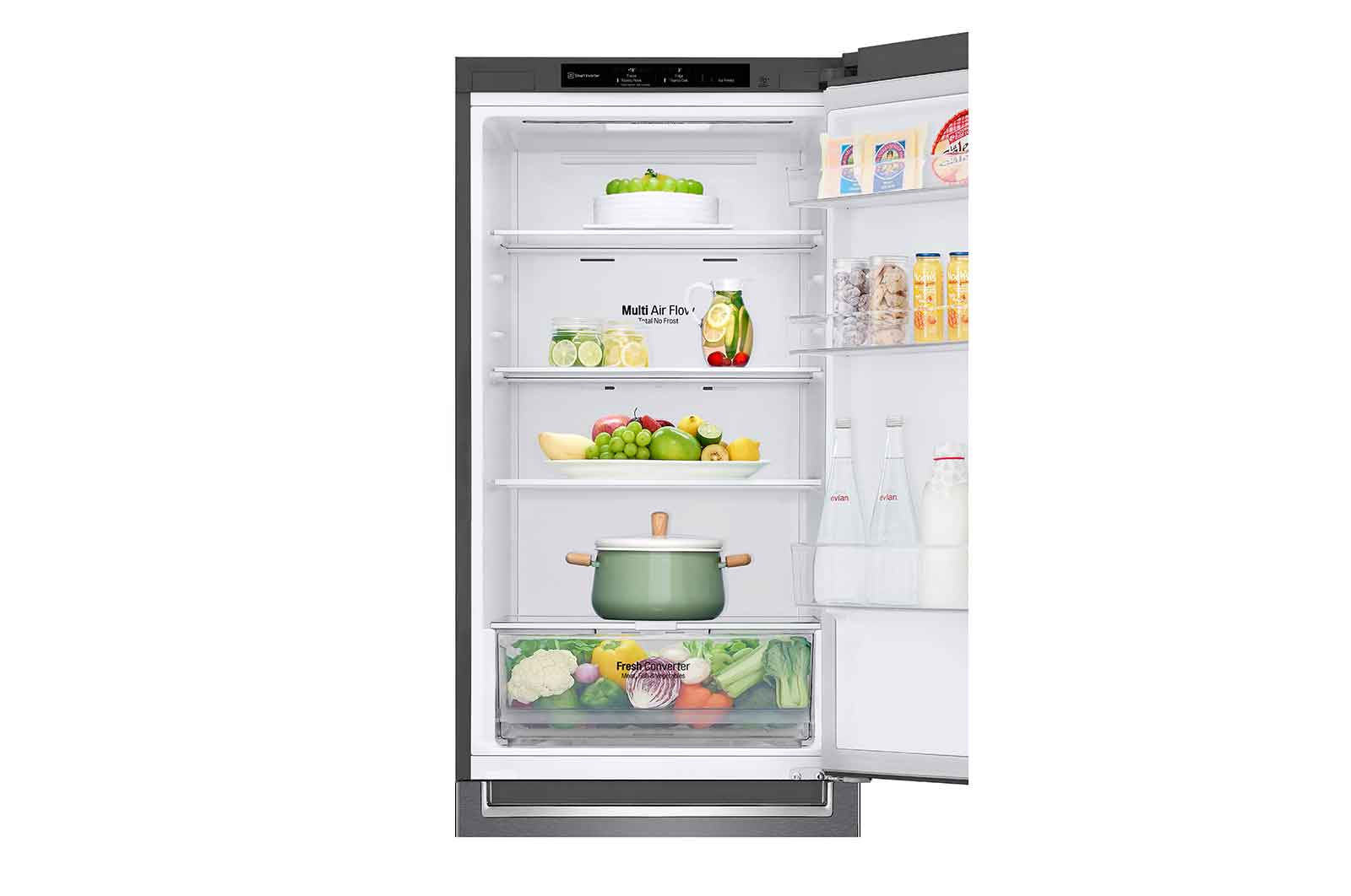LG Kombinovaná chladnička LG | D | 341 l | Smart Invertorový kompresor | DoorCooling+™, GBP61DSPGN
