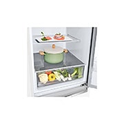 LG ﻿Kombinovaná chladnička | D | Hrubý objem 373 l | 214 kWh/rok | LG Lineární invertorový kompresor | Multi Air Flow™ | Smart Diagnosis™ | Door cooling™, GBP61SWPFN