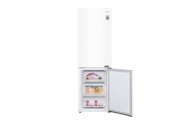 LG ﻿Kombinovaná chladnička | D | Hrubý objem 373 l | 214 kWh/rok | LG Lineární invertorový kompresor | Multi Air Flow™ | Smart Diagnosis™ | Door cooling™, GBP61SWPFN