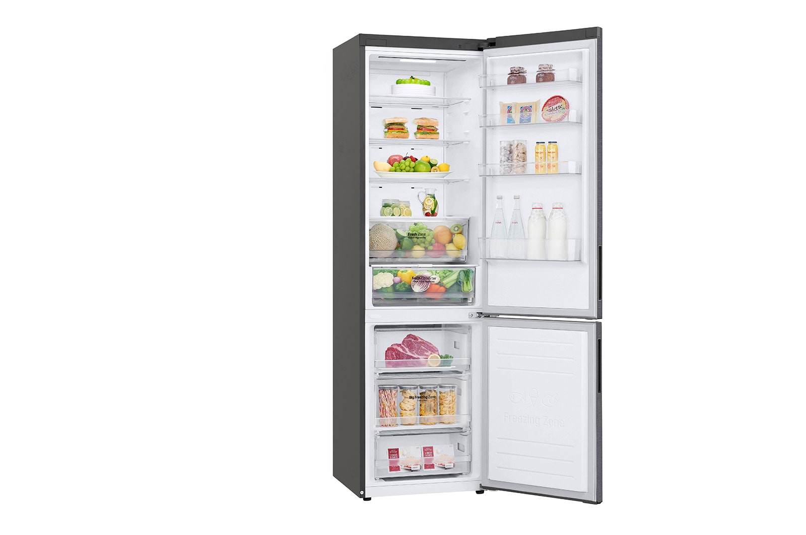 LG Kombinovaná chladnička LG | C | 387 l | Smart Invertorový kompresor | DoorCooling+™, GBP62DSXCC1