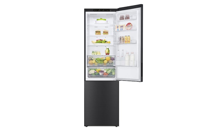 LG Kombinovaná chladnička LG | A | 384 l | Lineární kompresor | DoorCooling+™|Černá/šedá, GBP62MCNAC
