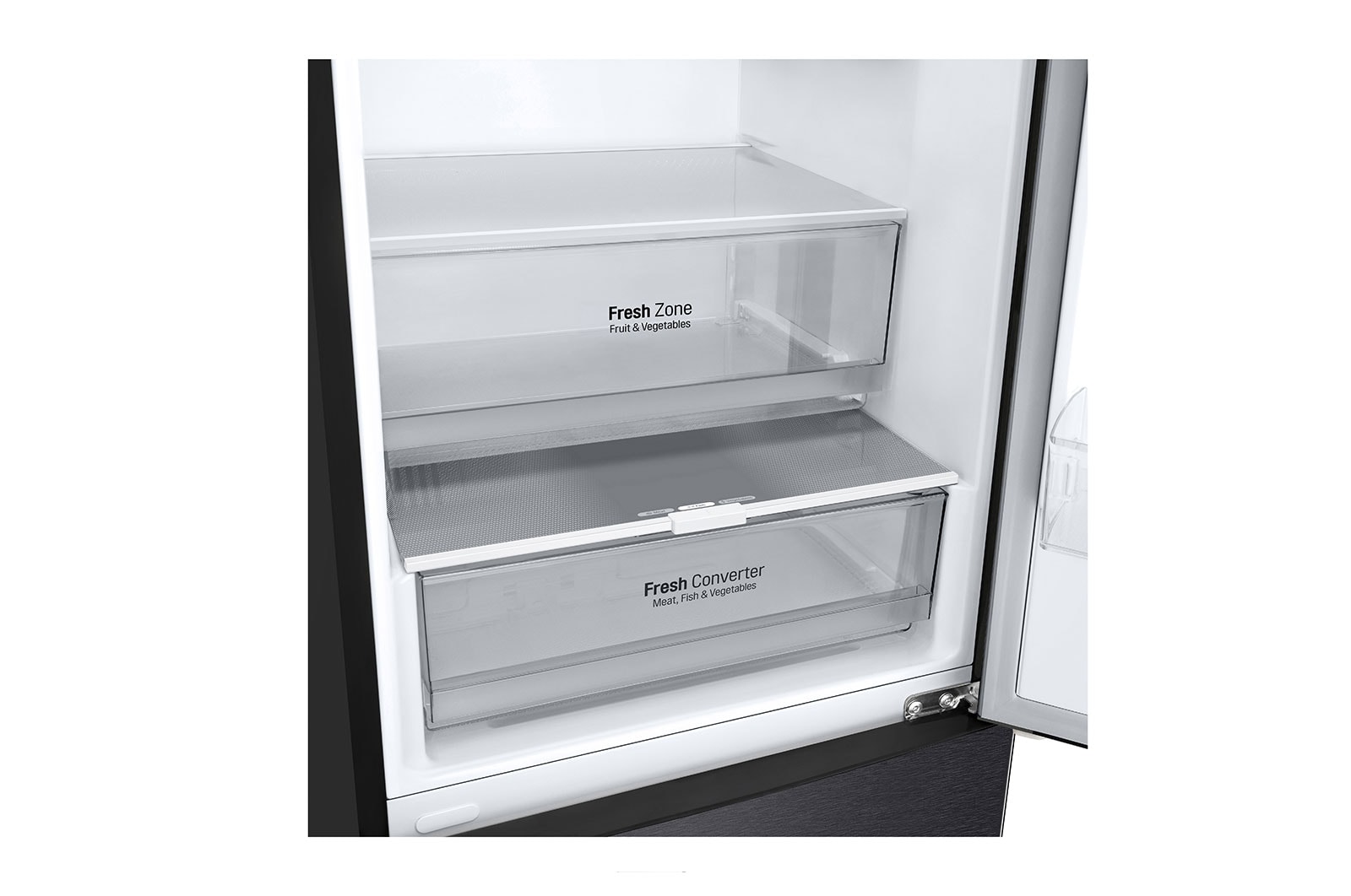 LG Kombinovaná chladnička LG | A | 384 l | Lineární kompresor | DoorCooling+™|Černá/šedá, GBP62MCNAC